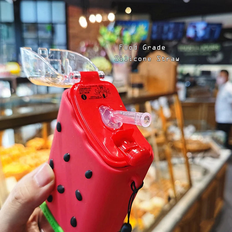 bouteille d'eau en plastique crème glacée avec sangle de paille, bouteille d'eau Popsicle, sans BPA