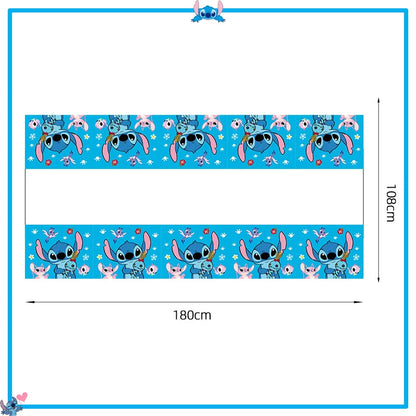 Fournitures de décoration de fête d'anniversaire Disney Stitch, nouveau CAN o Stitch, ballon, baby shower, rentabilité, assiettes en papier standardisées, serviettes, nappe