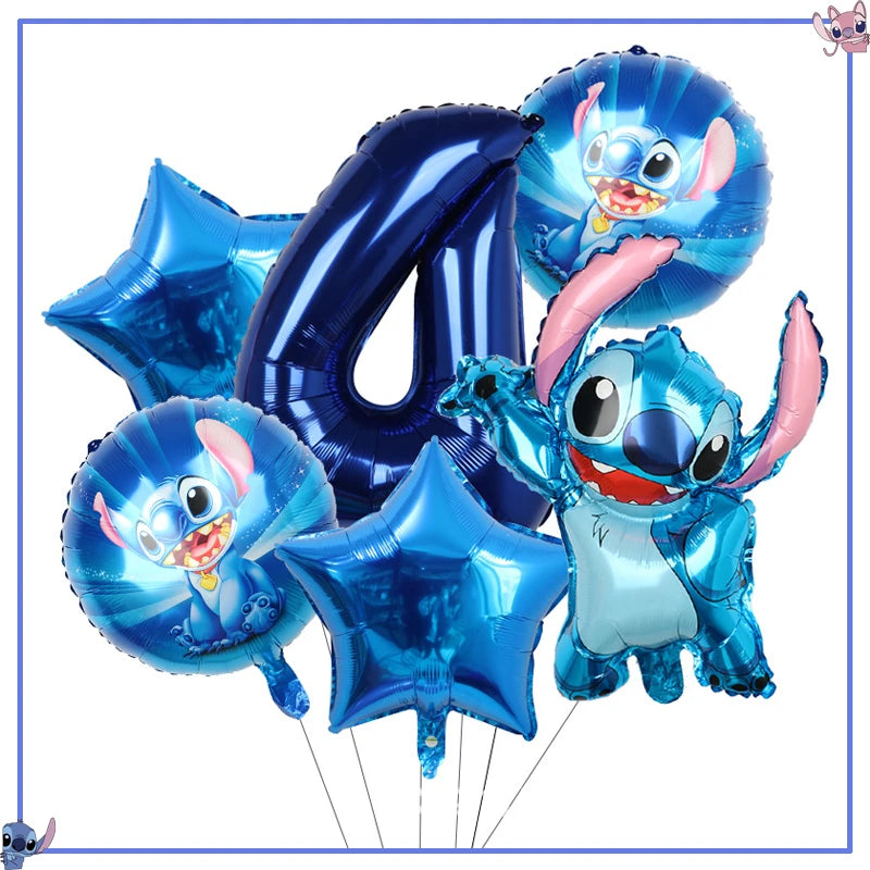 Fournitures de décoration de fête d'anniversaire Disney Stitch, nouveau CAN o Stitch, ballon, baby shower, rentabilité, assiettes en papier standardisées, serviettes, nappe