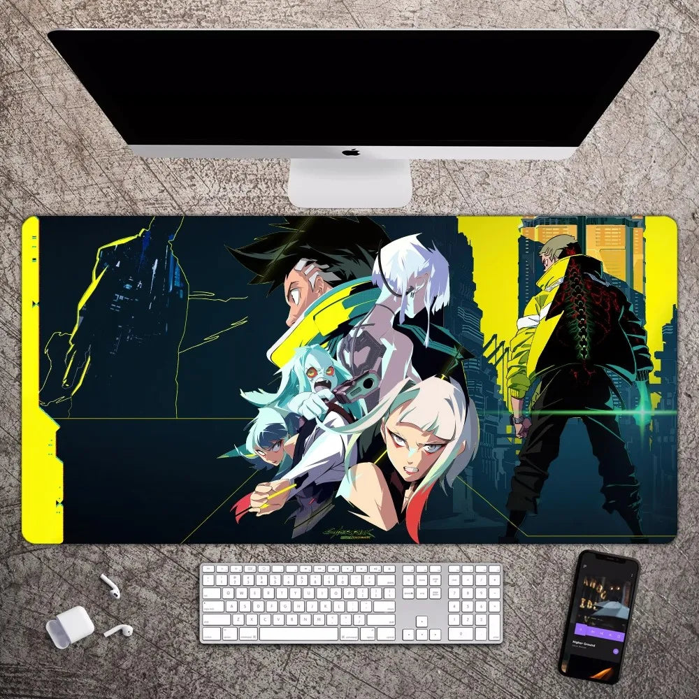 Cyberpunk Anime Edgerunners Souris Sub Large Gaming Computer, Clavier PC, Souris Polymères