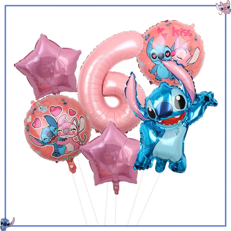 Fournitures de décoration de fête d'anniversaire Disney Stitch, nouveau CAN o Stitch, ballon, baby shower, rentabilité, assiettes en papier standardisées, serviettes, nappe