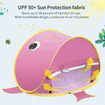 Tente de plage pour bébé, Protection solaire contre les Uv, avec piscine, pour enfants