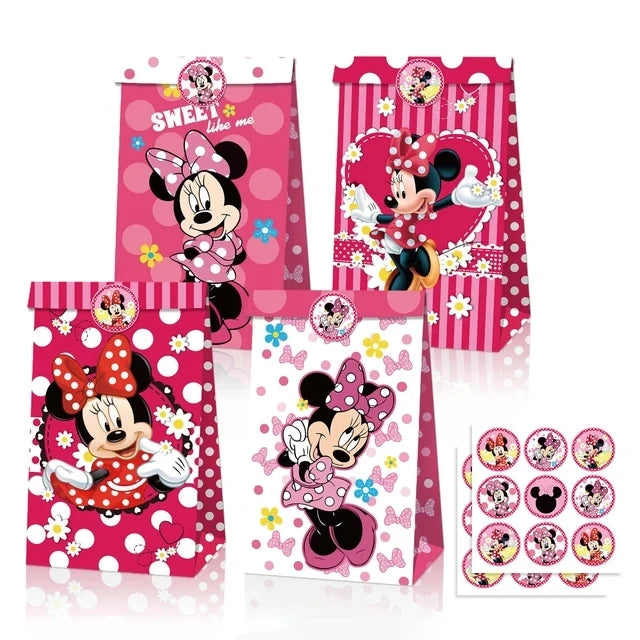 Décor de Minnie Mouse et Ballons d'Arrière-Plan, Nappe, Bol, Anniversaire - Réception - Cadeau