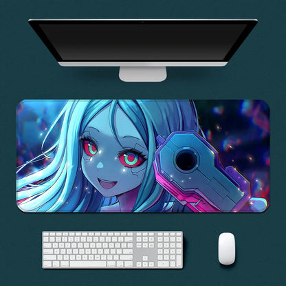 Cyberpunk Edgerunners-Tapis de souris, impression HD, bords verrouillables, clavier, PC, bureau