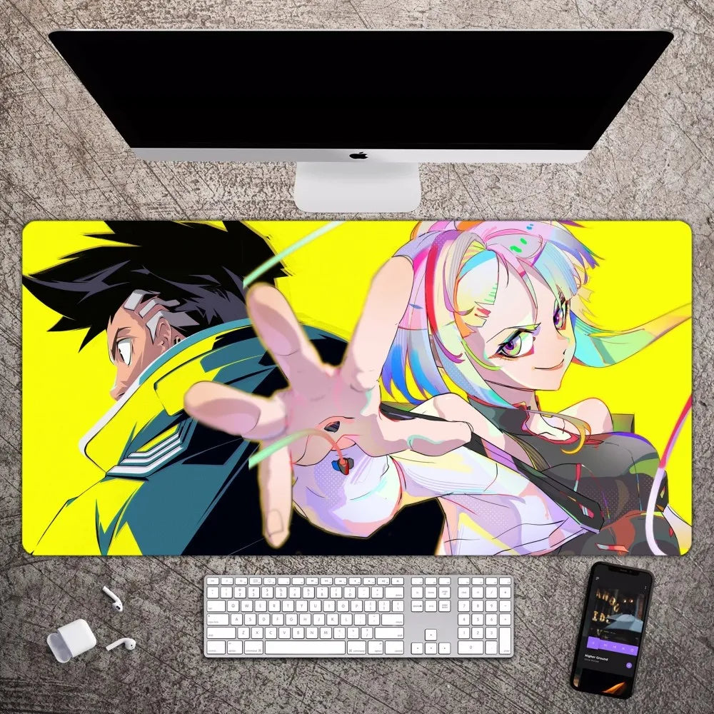 Cyberpunk Anime Edgerunners Souris Sub Large Gaming Computer, Clavier PC, Souris Polymères