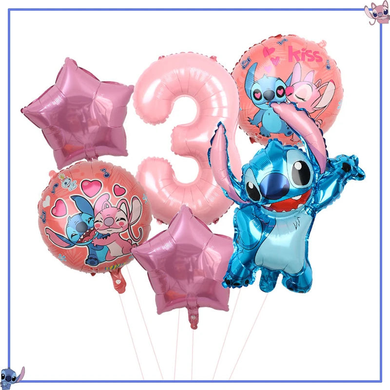 Fournitures de décoration de fête d'anniversaire Disney Stitch, nouveau CAN o Stitch, ballon, baby shower, rentabilité, assiettes en papier standardisées, serviettes, nappe