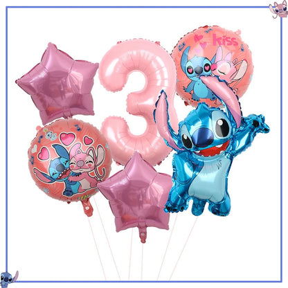 Fournitures de décoration de fête d'anniversaire Disney Stitch, nouveau CAN o Stitch, ballon, baby shower, rentabilité, assiettes en papier standardisées, serviettes, nappe