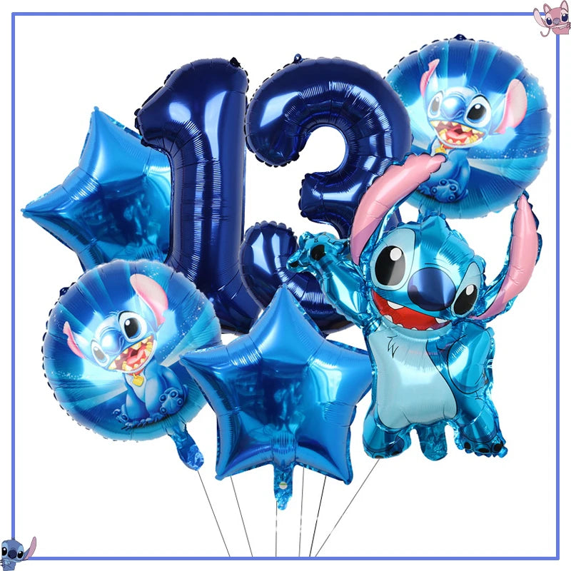 Fournitures de décoration de fête d'anniversaire Disney Stitch, nouveau CAN o Stitch, ballon, baby shower, rentabilité, assiettes en papier standardisées, serviettes, nappe