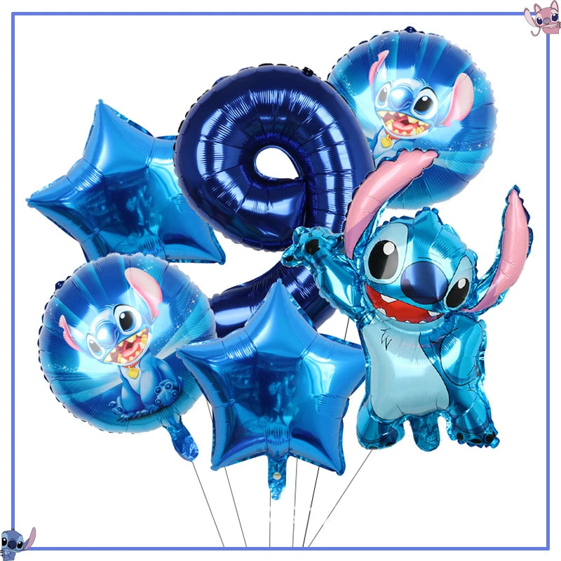 Fournitures de décoration de fête d'anniversaire Disney Stitch, nouveau CAN o Stitch, ballon, baby shower, rentabilité, assiettes en papier standardisées, serviettes, nappe