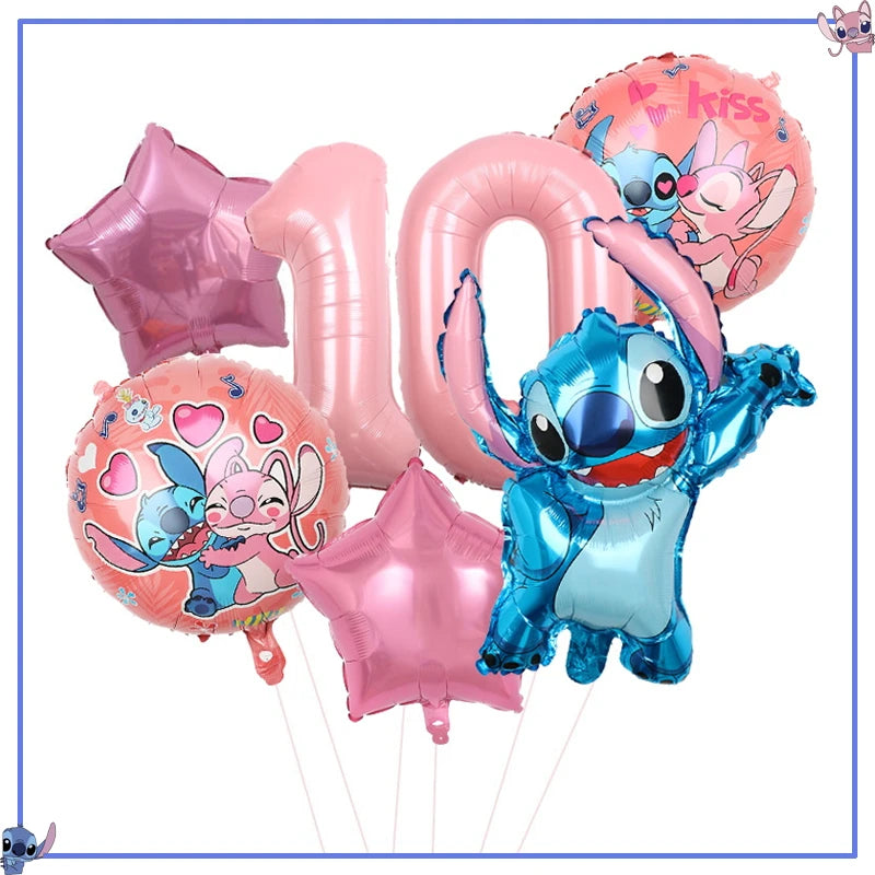 Fournitures de décoration de fête d'anniversaire Disney Stitch, nouveau CAN o Stitch, ballon, baby shower, rentabilité, assiettes en papier standardisées, serviettes, nappe