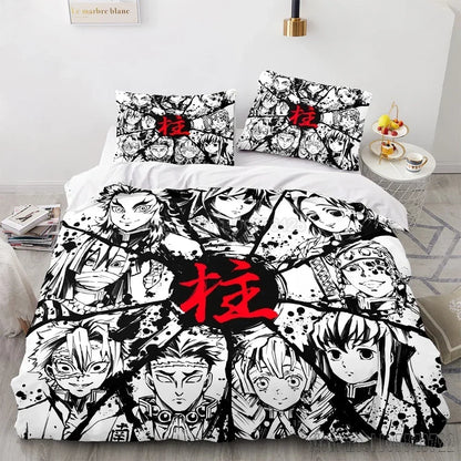 Ensemble de housse de couette HD pour enfants, Demon Slayer Série de mangas, Agatsuma, Zenitsu, literie, décor de chambre