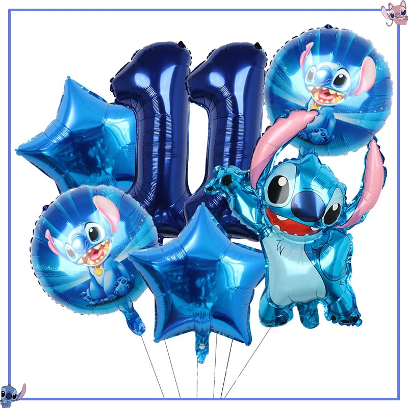 Fournitures de décoration de fête d'anniversaire Disney Stitch, nouveau CAN o Stitch, ballon, baby shower, rentabilité, assiettes en papier standardisées, serviettes, nappe