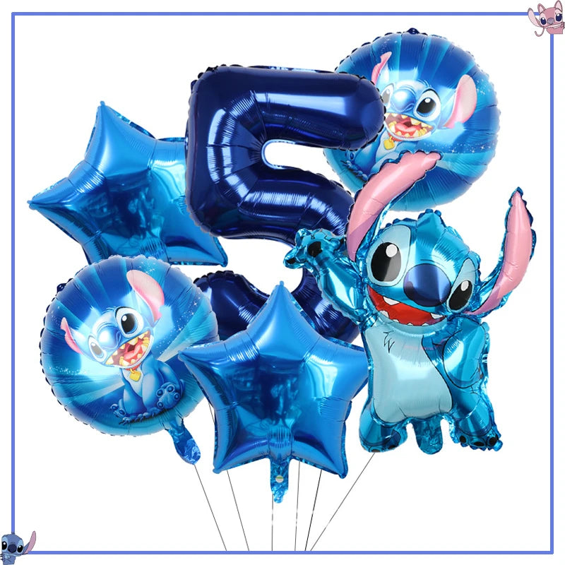 Fournitures de décoration de fête d'anniversaire Disney Stitch, nouveau CAN o Stitch, ballon, baby shower, rentabilité, assiettes en papier standardisées, serviettes, nappe