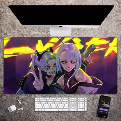 Cyberpunk Anime Edgerunners Souris Sub Large Gaming Computer, Clavier PC, Souris Polymères