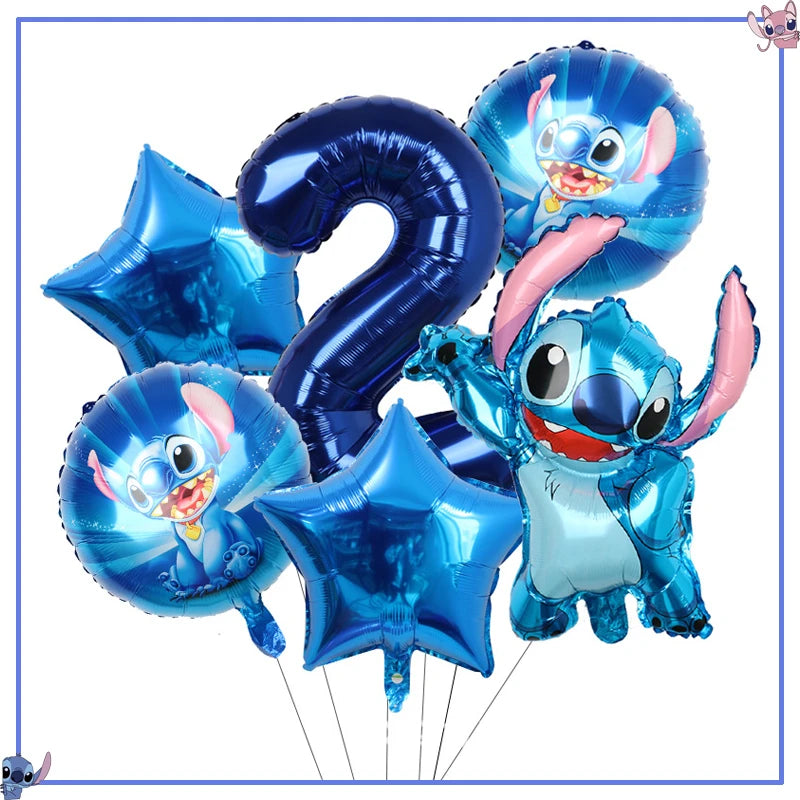 Fournitures de décoration de fête d'anniversaire Disney Stitch, nouveau CAN o Stitch, ballon, baby shower, rentabilité, assiettes en papier standardisées, serviettes, nappe