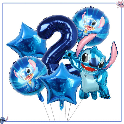 Fournitures de décoration de fête d'anniversaire Disney Stitch, nouveau CAN o Stitch, ballon, baby shower, rentabilité, assiettes en papier standardisées, serviettes, nappe