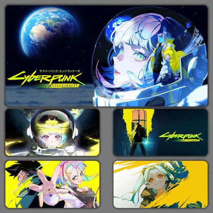 Cyberpunk Anime Edgerunners Souris Sub Large Gaming Computer, Clavier PC, Souris Polymères