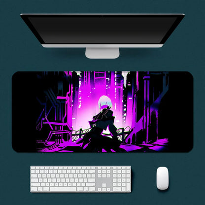 Cyberpunk Edgerunners-Tapis de souris, impression HD, bords verrouillables, clavier, PC, bureau