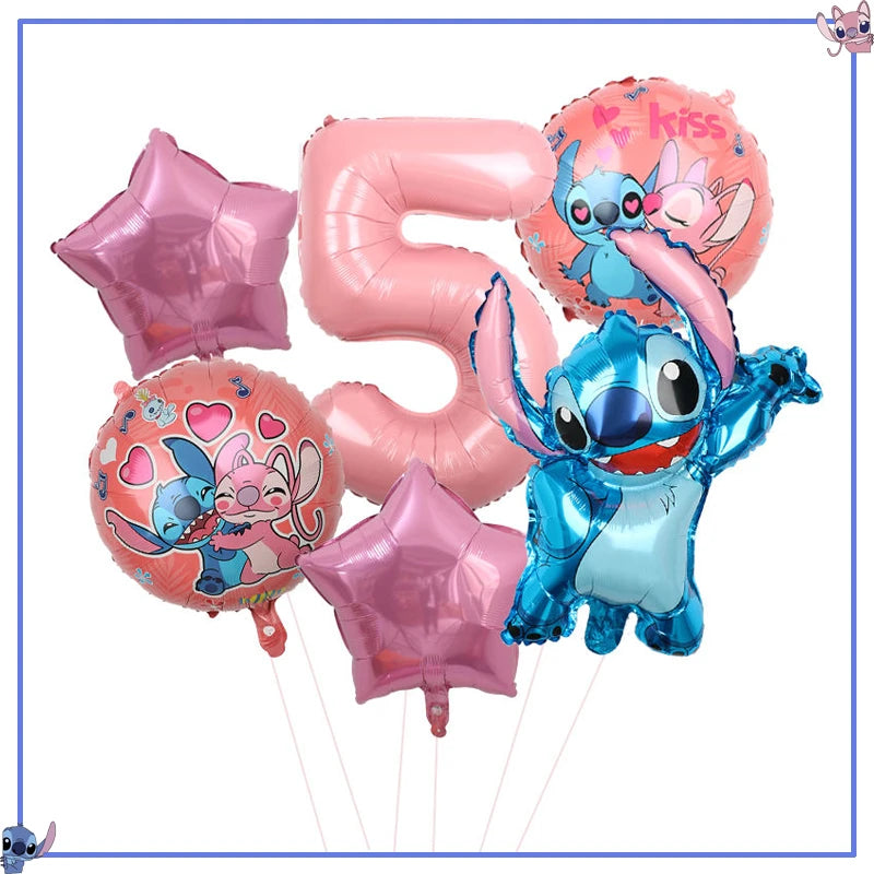 Fournitures de décoration de fête d'anniversaire Disney Stitch, nouveau CAN o Stitch, ballon, baby shower, rentabilité, assiettes en papier standardisées, serviettes, nappe