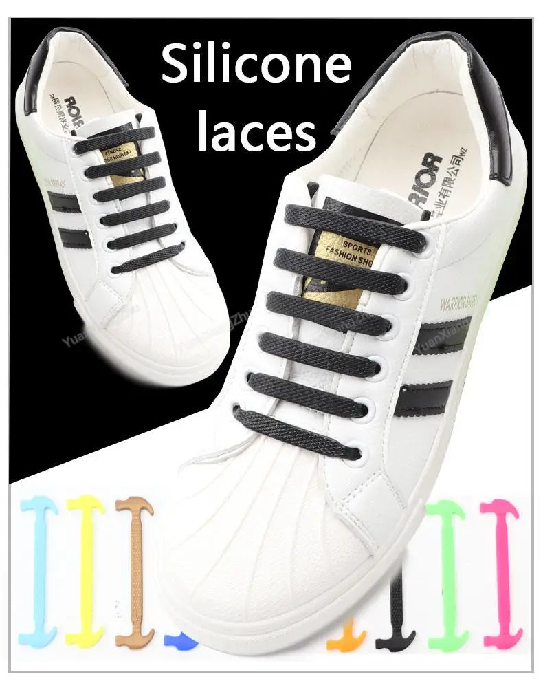 Lacets Lumineux en Silicone pour Enfant et Adulte, Caoutchouc, Taille Unique, Convient à Toutes les Chaussures, 12 Pièces