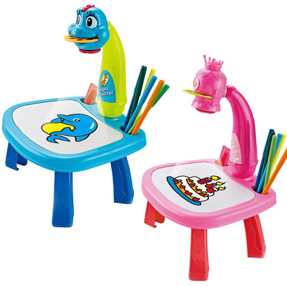 Tableau de peinture pour enfants, jouets pour enfants, projecteur LED, table de peinture artistique, bureau, jouet éducatif et outil de peinture