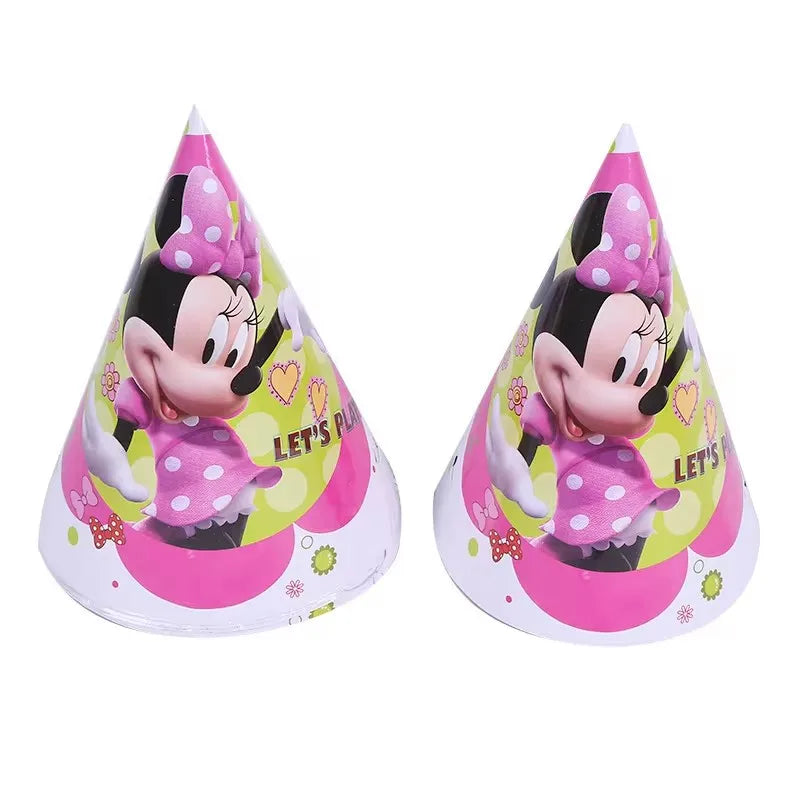 Fournitures de Minnie Mouse, Assiette en Papier, Tasse, Serviette, Ballons pour Enfants, Décorations d'Anniversaire