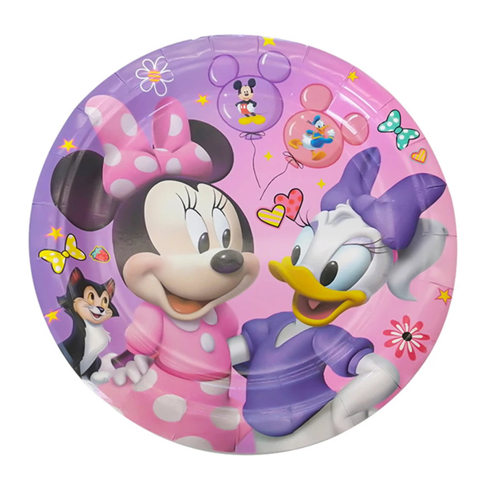 Décor de Minnie Mouse et Ballons d'Arrière-Plan, Nappe, Bol, Anniversaire - Réception - Cadeau