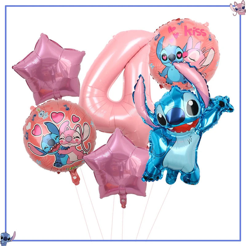 Fournitures de décoration de fête d'anniversaire Disney Stitch, nouveau CAN o Stitch, ballon, baby shower, rentabilité, assiettes en papier standardisées, serviettes, nappe