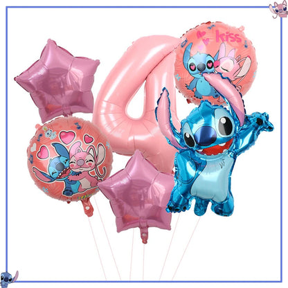 Fournitures de décoration de fête d'anniversaire Disney Stitch, nouveau CAN o Stitch, ballon, baby shower, rentabilité, assiettes en papier standardisées, serviettes, nappe