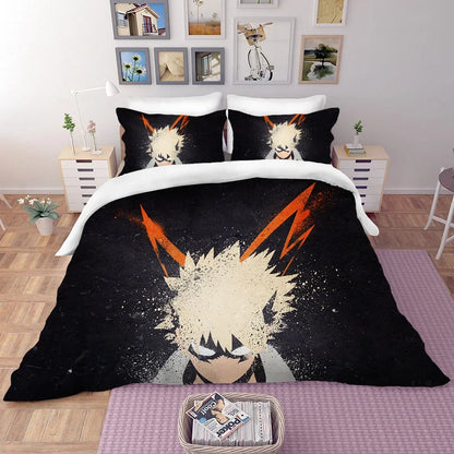 My force Academia Parure de lit de dessin animé mignon pour enfants, ensembles de housses de couette  sans drap, décoration d'intérieur, taille variez cadeau