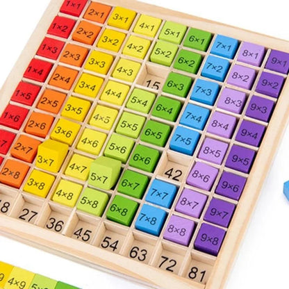 Jouets mathématiques en bois pour enfants, 99 jouets pour bébés, table de multiplication, arithmétique et aides