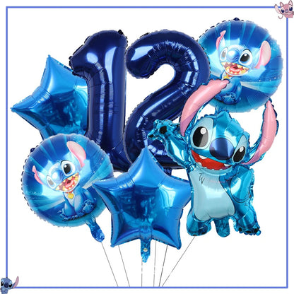 Fournitures de décoration de fête d'anniversaire Disney Stitch, nouveau CAN o Stitch, ballon, baby shower, rentabilité, assiettes en papier standardisées, serviettes, nappe