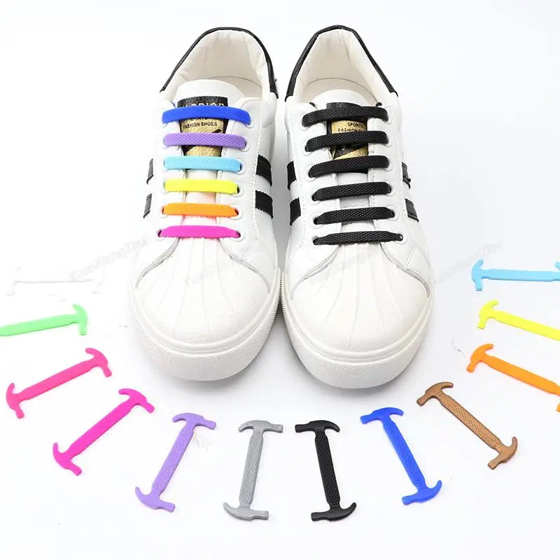 Lacets Lumineux en Silicone pour Enfant et Adulte, Caoutchouc, Taille Unique, Convient à Toutes les Chaussures, 12 Pièces