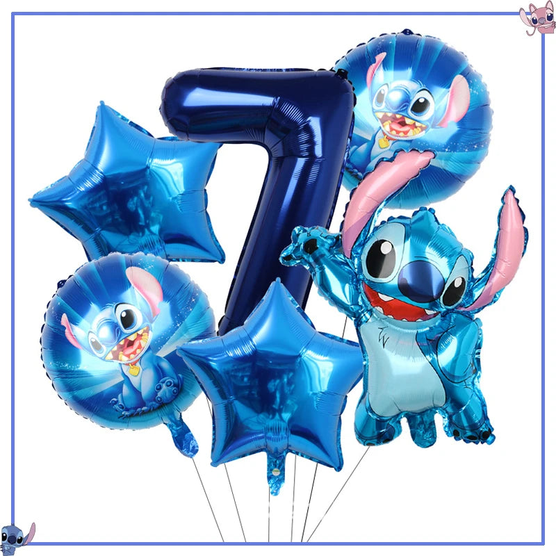 Fournitures de décoration de fête d'anniversaire Disney Stitch, nouveau CAN o Stitch, ballon, baby shower, rentabilité, assiettes en papier standardisées, serviettes, nappe