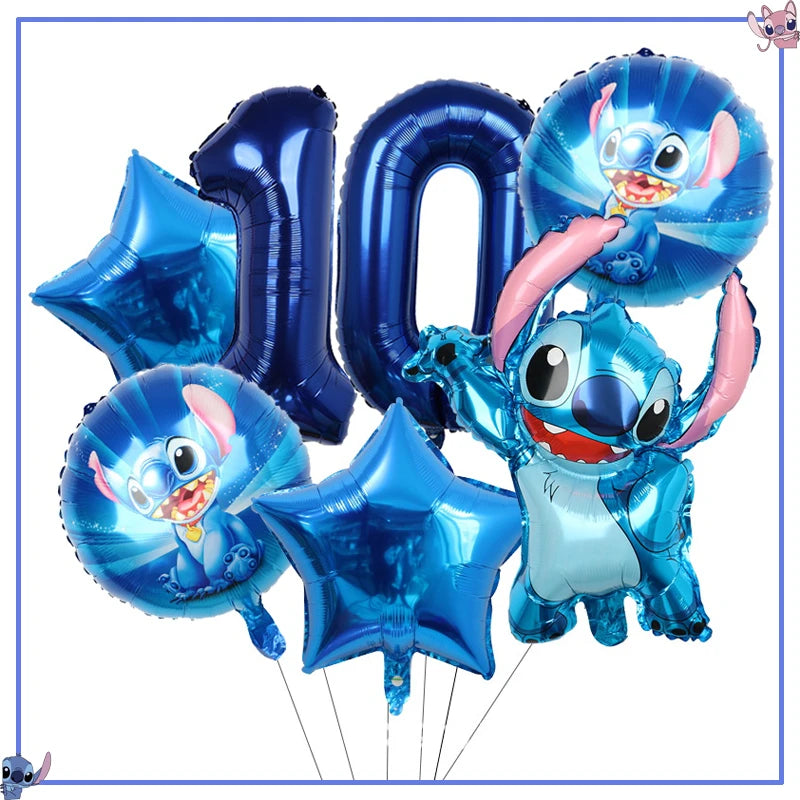 Fournitures de décoration de fête d'anniversaire Disney Stitch, nouveau CAN o Stitch, ballon, baby shower, rentabilité, assiettes en papier standardisées, serviettes, nappe