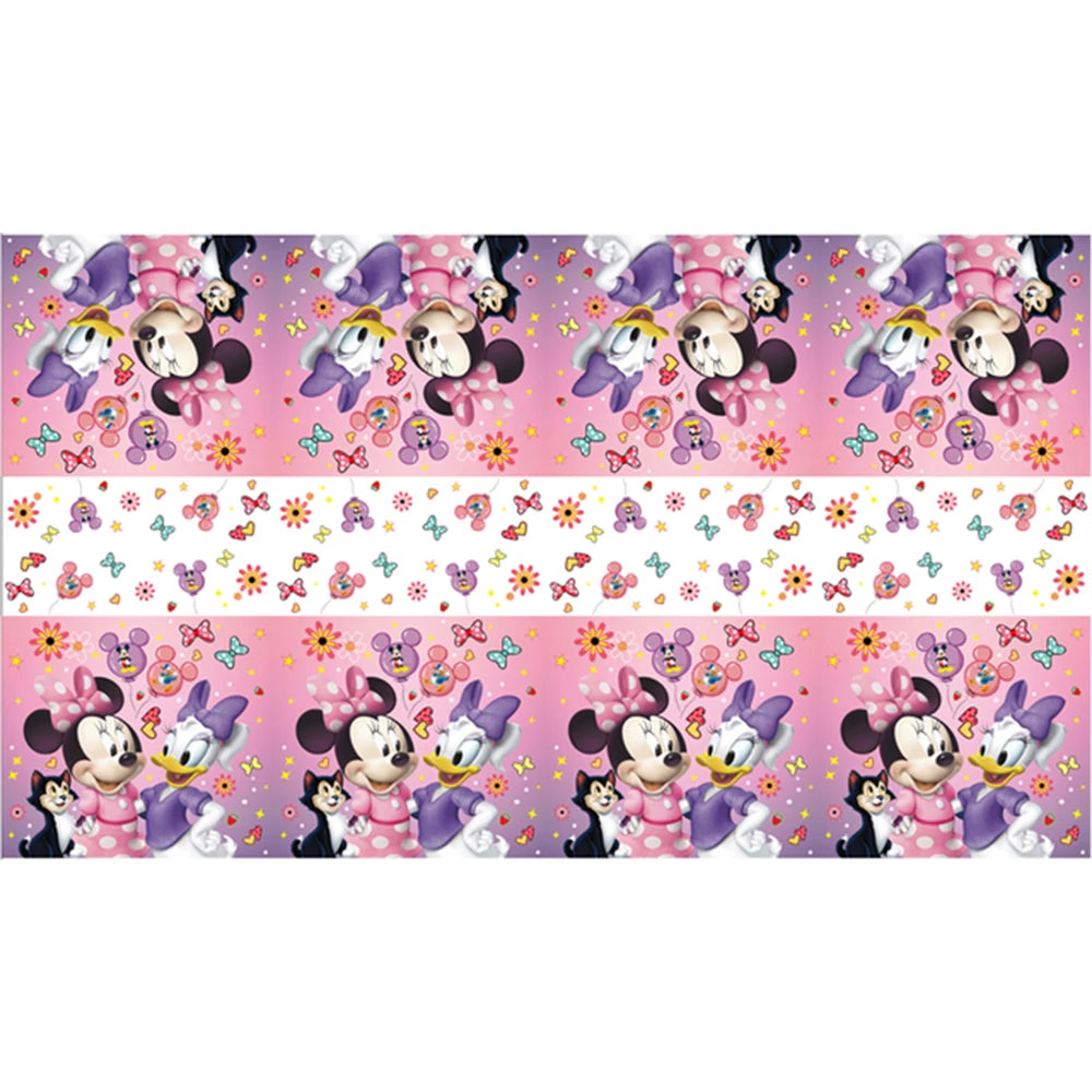 Décor de Minnie Mouse et Ballons d'Arrière-Plan, Nappe, Bol, Anniversaire - Réception - Cadeau