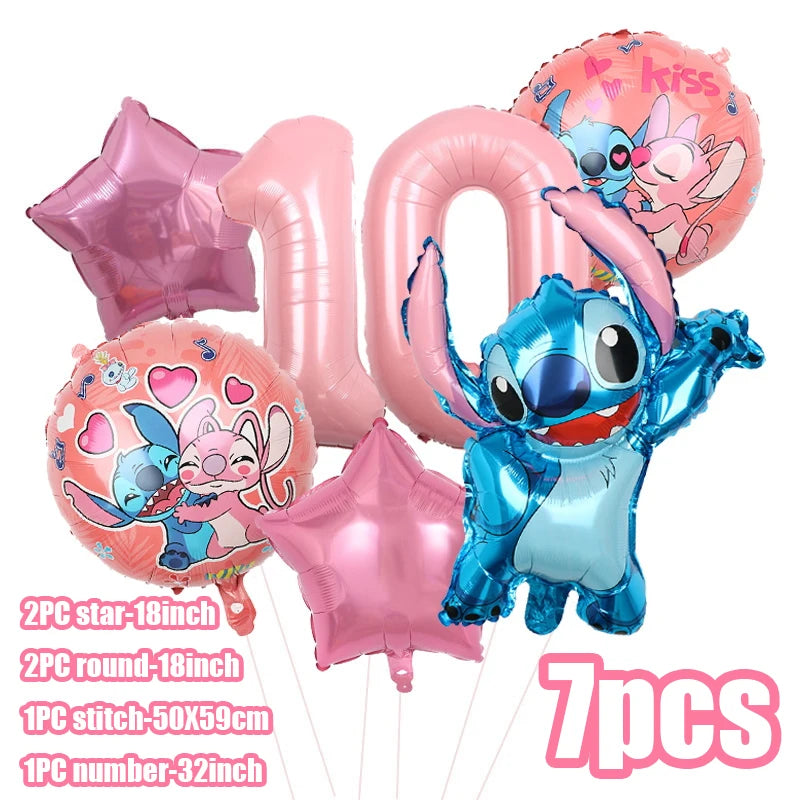 Fournitures de décoration de fête d'anniversaire Disney Stitch, nouveau CAN o Stitch, ballon, baby shower, rentabilité, assiettes en papier standardisées, serviettes, nappe