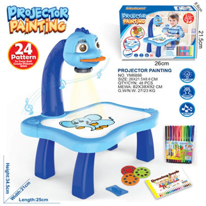 Tableau de peinture pour enfants, jouets pour enfants, projecteur LED, table de peinture artistique, bureau, jouet éducatif et outil de peinture