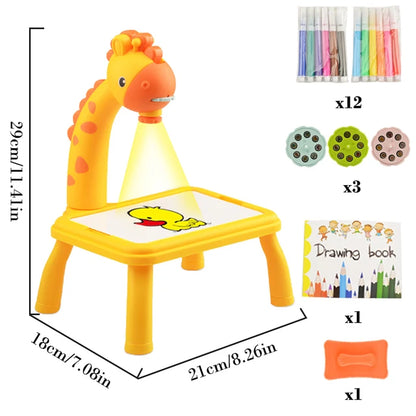 Tableau de peinture pour enfants, jouets pour enfants, projecteur LED, table de peinture artistique, bureau, jouet éducatif et outil de peinture