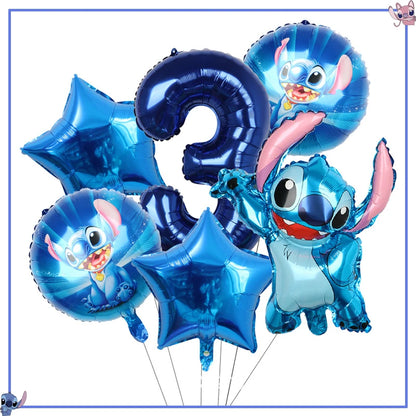 Fournitures de décoration de fête d'anniversaire Disney Stitch, nouveau CAN o Stitch, ballon, baby shower, rentabilité, assiettes en papier standardisées, serviettes, nappe