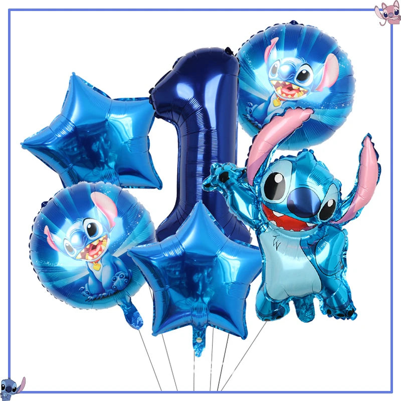 Fournitures de décoration de fête d'anniversaire Disney Stitch, nouveau CAN o Stitch, ballon, baby shower, rentabilité, assiettes en papier standardisées, serviettes, nappe