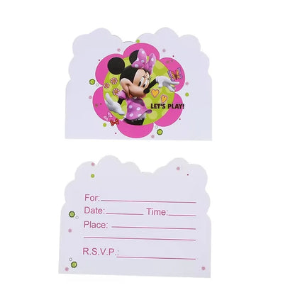 Fournitures de Minnie Mouse, Assiette en Papier, Tasse, Serviette, Ballons pour Enfants, Décorations d'Anniversaire