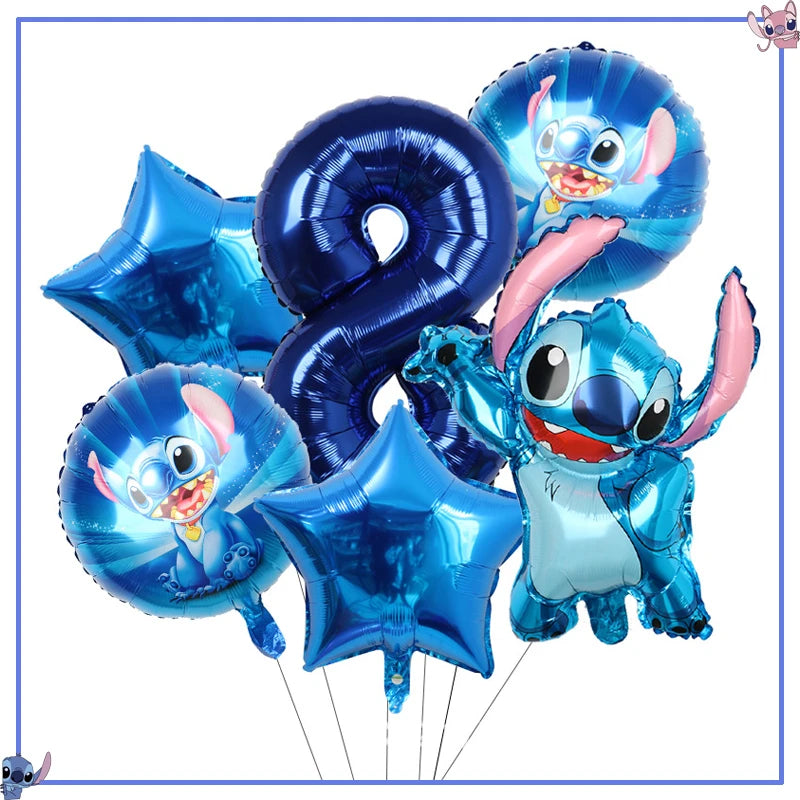 Fournitures de décoration de fête d'anniversaire Disney Stitch, nouveau CAN o Stitch, ballon, baby shower, rentabilité, assiettes en papier standardisées, serviettes, nappe