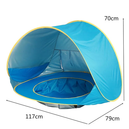 Tente de plage Portable pour bébé, Protection UV, abri solaire pour nourrissons, jouets d'extérieur, piscine pour enfants, maison de jeu, jouets