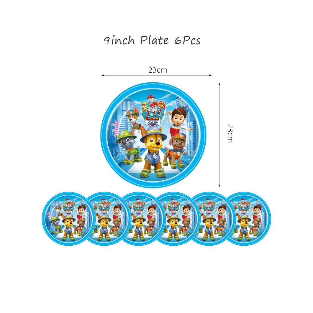 PAW Patrol-Décorations d'Anniversaire pour Enfants, Jouet Préféré des Enfants, Accessoires, Fournitures, Assiette, Tasse, Serviette et Cadeaux