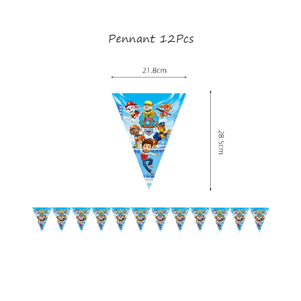 PAW Patrol-Décorations d'Anniversaire pour Enfants, Jouet Préféré des Enfants, Accessoires, Fournitures, Assiette, Tasse, Serviette et Cadeaux