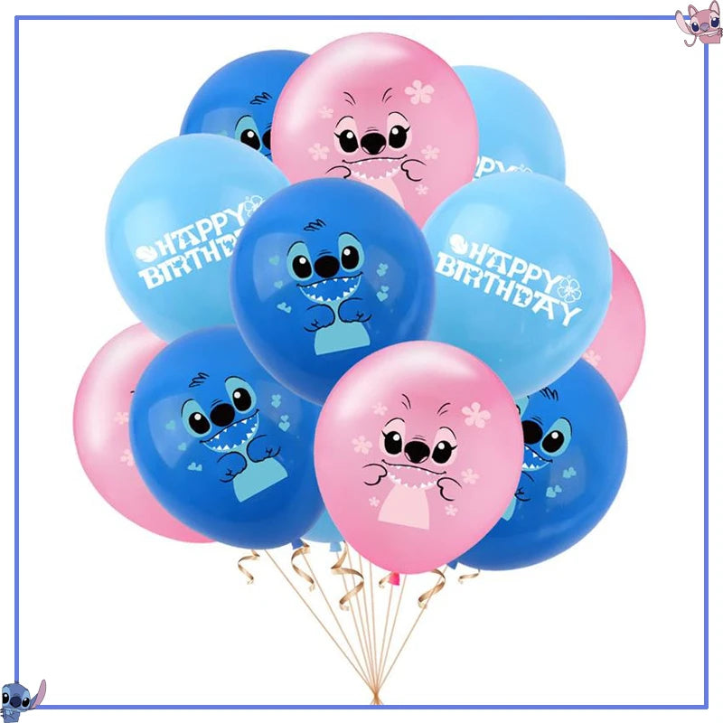 Fournitures de décoration de fête d'anniversaire Disney Stitch, nouveau CAN o Stitch, ballon, baby shower, rentabilité, assiettes en papier standardisées, serviettes, nappe