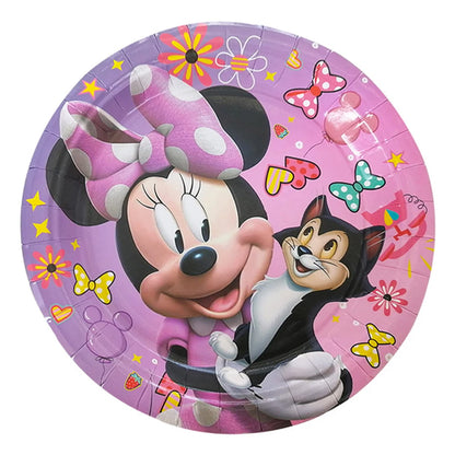 Décor de Minnie Mouse et Ballons d'Arrière-Plan, Nappe, Bol, Anniversaire - Réception - Cadeau