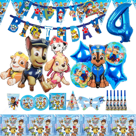 PAW Patrol-Décorations d'Anniversaire pour Enfants, Jouet Préféré des Enfants, Accessoires, Fournitures, Assiette, Tasse, Serviette et Cadeaux