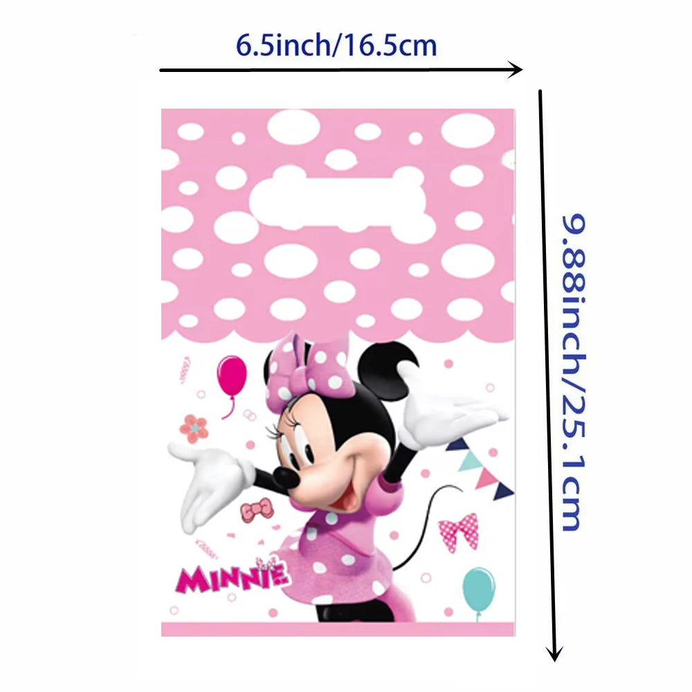 Décor de Minnie Mouse et Ballons d'Arrière-Plan, Nappe, Bol, Anniversaire - Réception - Cadeau